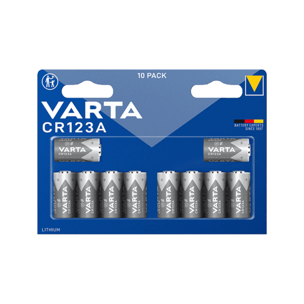 Varta CR123A 3V Lithium Battery 10 pack 1